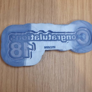 18th Birthday Congratulations 18 Key Keyring Silicone Mould