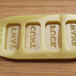 Swear Word Naughty Foul Language Wax Melts Silicone Mould. Fit Home Bargains Box!