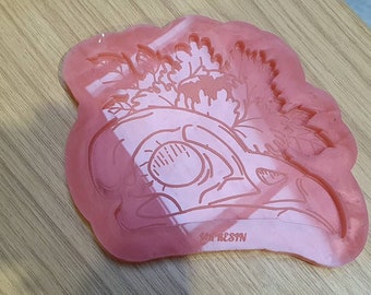 Raven Crow Skull Flower Wall Hanging Silicone Mould