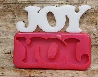 Joy Navidad Palabra Independiente Silicona Molde