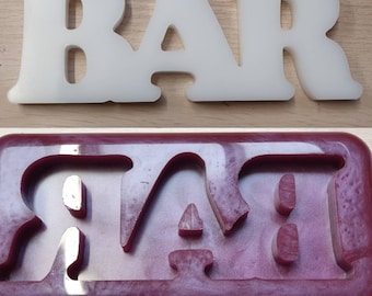 Bar Freestanding Word Silicone Mould