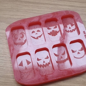 Pumpkin Face Halloween Wax Melts Silicone Mould. Fit Home Bargains Box!