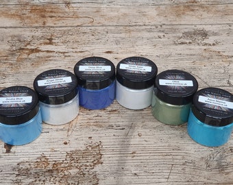 Ocean Mica Powder Set: Resin, Wax, Jesmonite - 20g