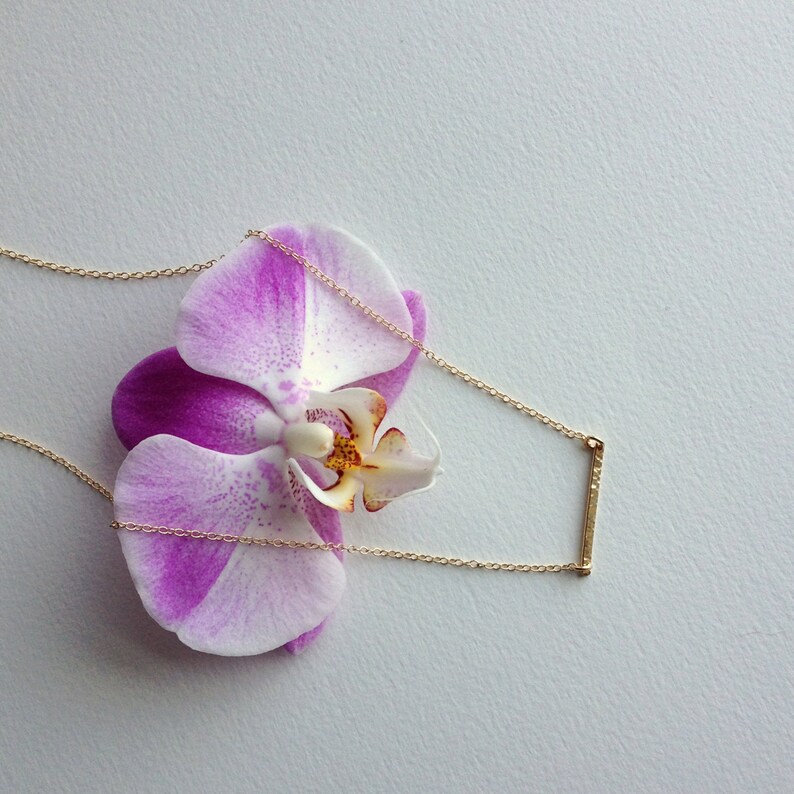 Delicate Gold Necklaces Bar Necklace Set Everyday Minimal Etsy