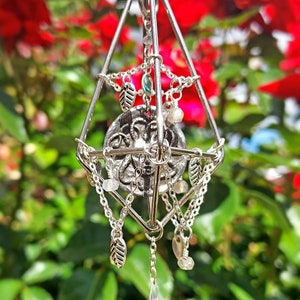 Medusa Suncatcher with Apatite, Labradorite, & Moss Agate