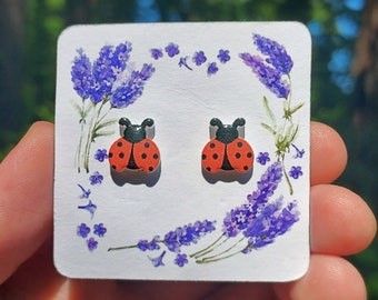 Ladybug Stud Earrings