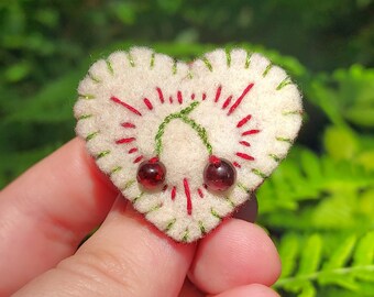 Cherry Pin with Garnet