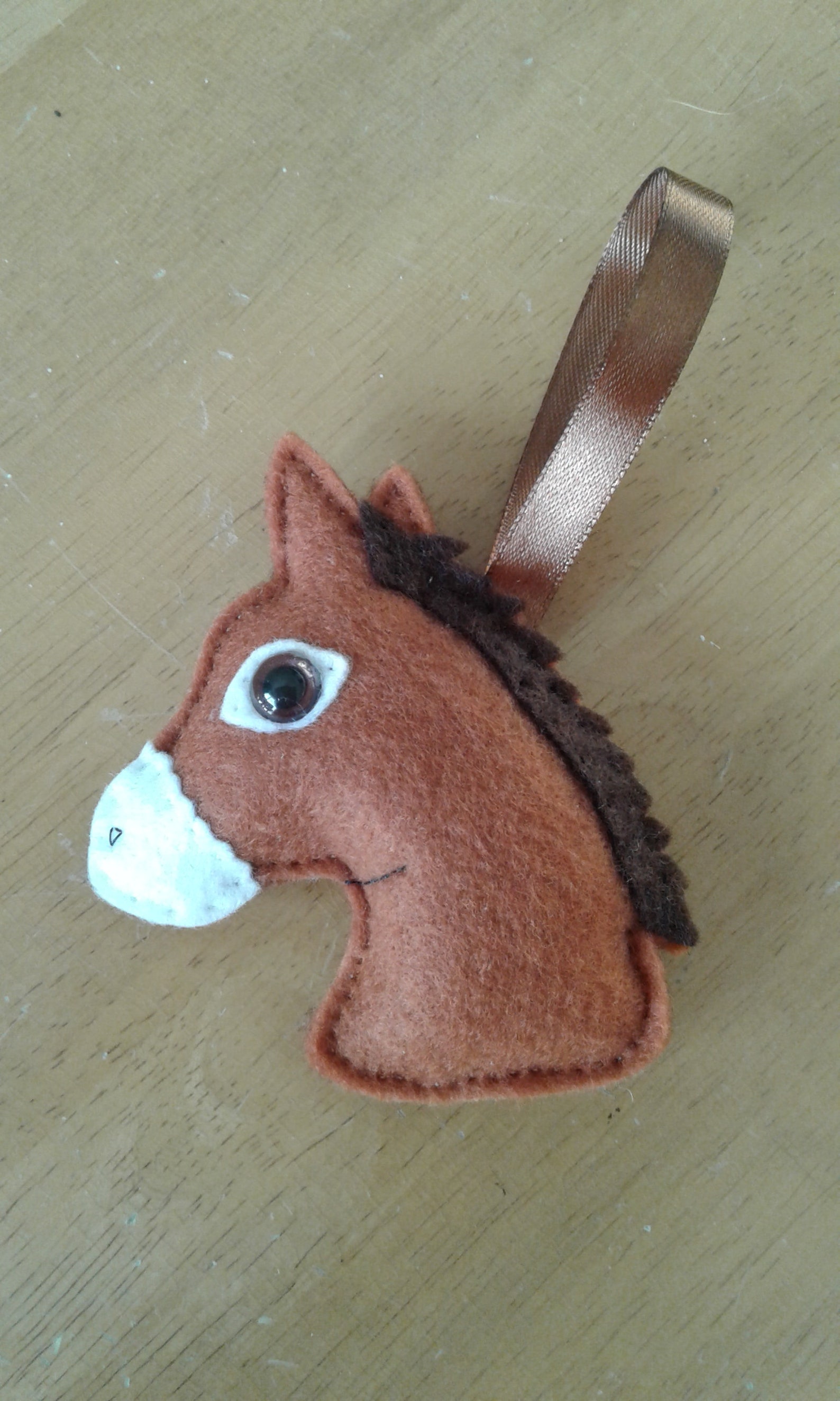 Felt Donkey Christmas Bauble in Red Brown Etsy