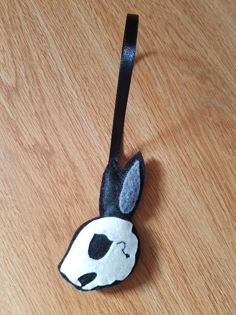 Stuffed Rabbit Skull Felt Skull Bunny Bauble - Etsy