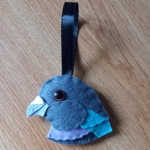 Felt Pigeon bird Christmas bauble