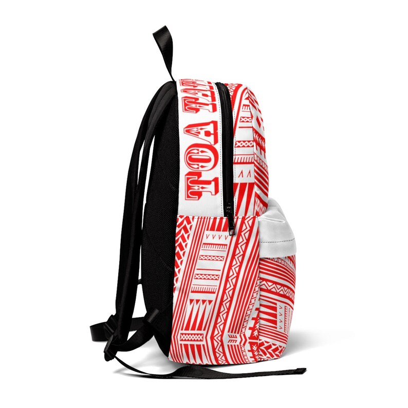 Custom Polynesian Tattoo Matina Red White Classic Backpack