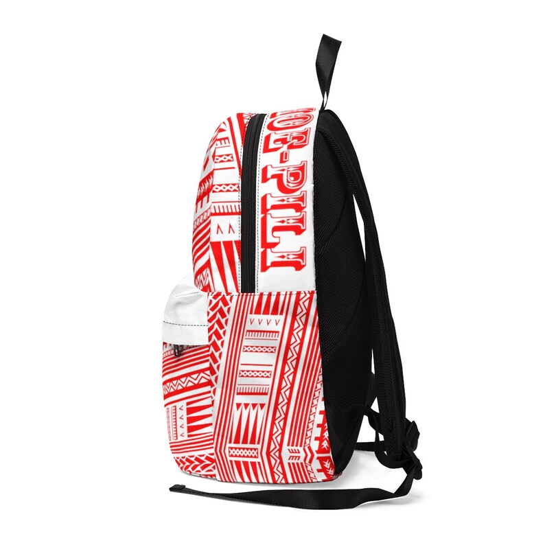 Custom Polynesian Tattoo Matina Red White Classic Backpack
