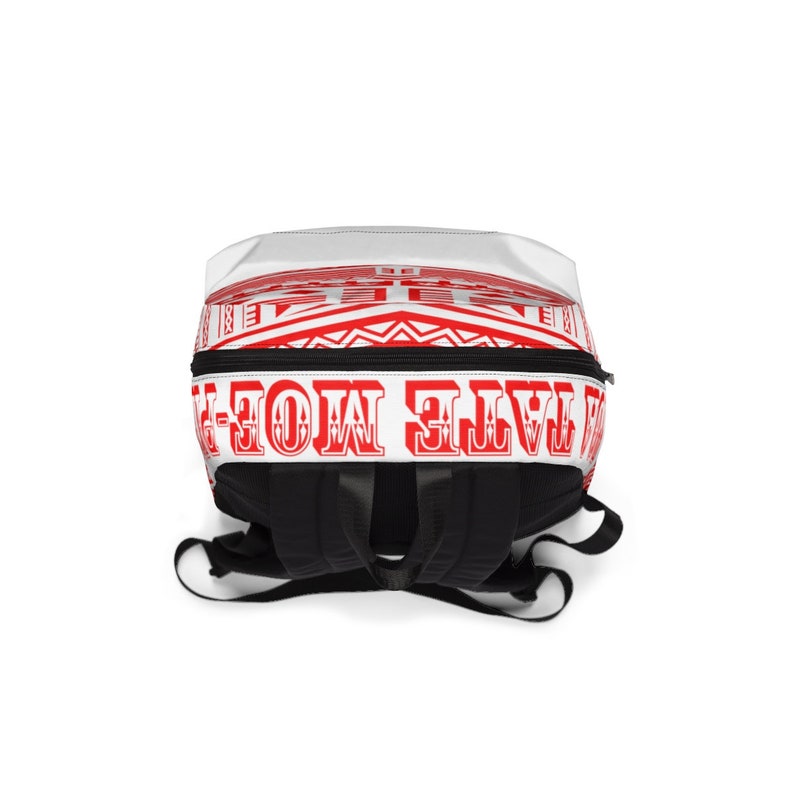 Custom Polynesian Tattoo Matina Red White Classic Backpack