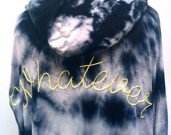 "Whatever" Hand Embroidered Oversized Hoodie