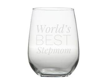 Gift for Stepmom - World's Best Stepmom Glass - World's Best Stepmom Gift - Mother's Day Gift - Gifts for Her -  Best Stepmom Glass Gift Box