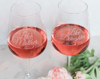 Like Mother Like Daughter Stemmed Wine Glasses Set Of 2