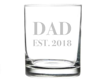 Whiskey Glass / New Dad Gift/ Whiskey glass with box / humorous Whiskey Glass / Etched Whiskey Glass / Fathers Day Whiskey Glasses