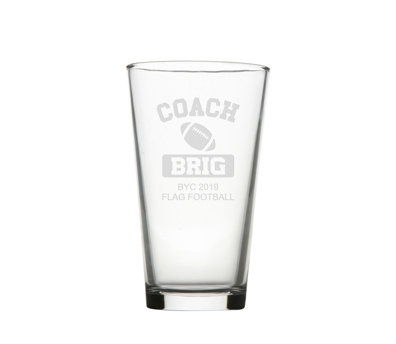 Personalized Football Coach Glass Personalized Beer Glass Etsy