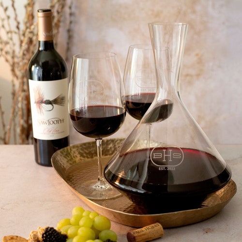 Couples Wedding Gift Oakmont Personalized Wine Decanter Etsy