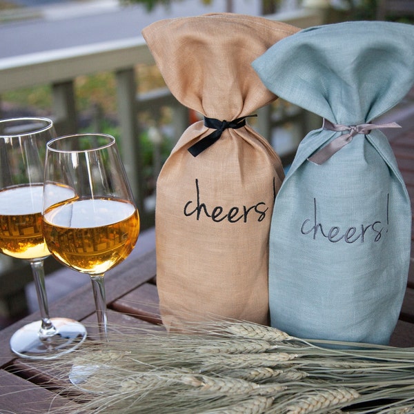 Linen Wine Bag Etsy