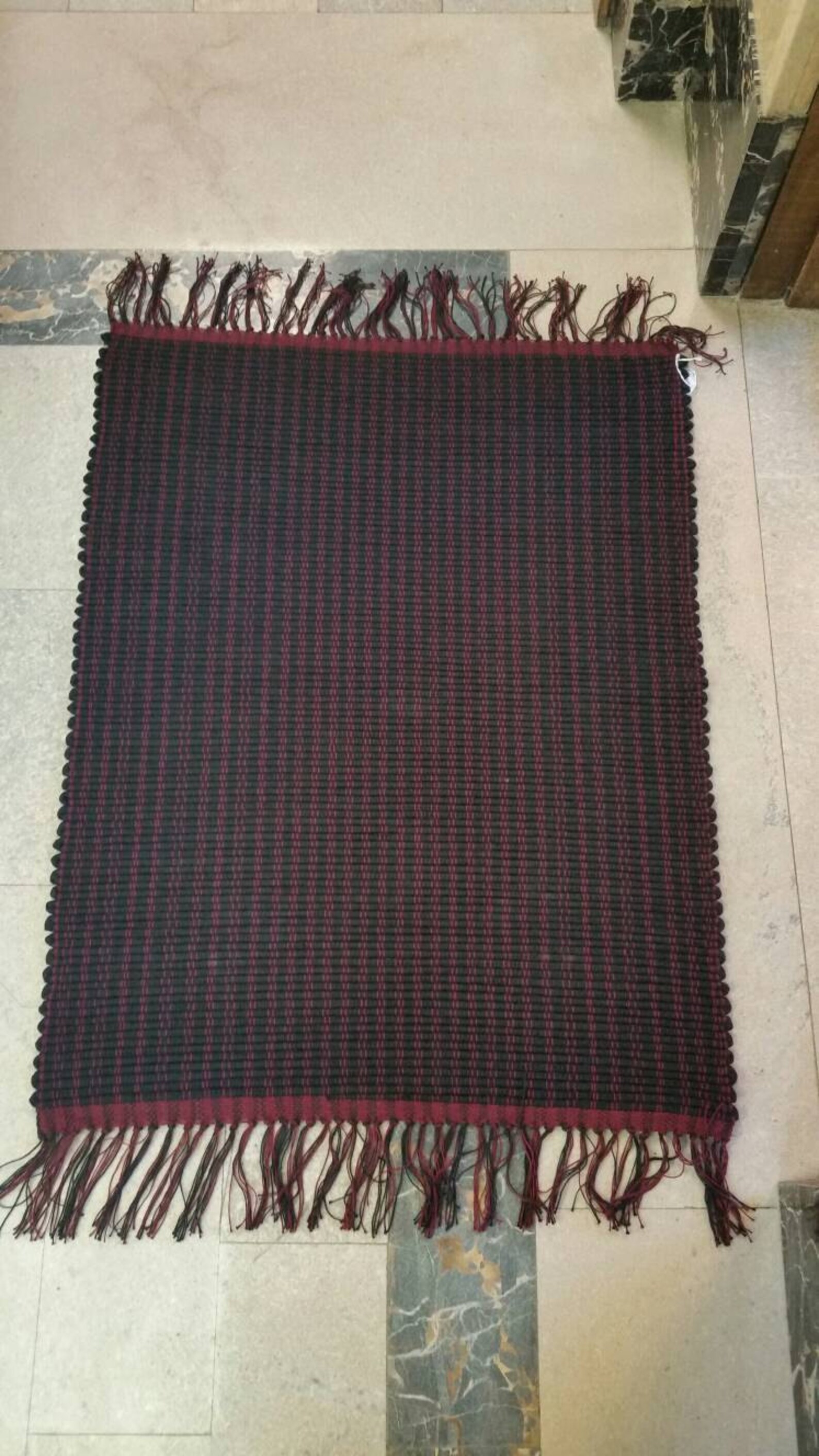 Black rag rugs decor rugs handwoven rag rugs 25 x 59 inches Etsy