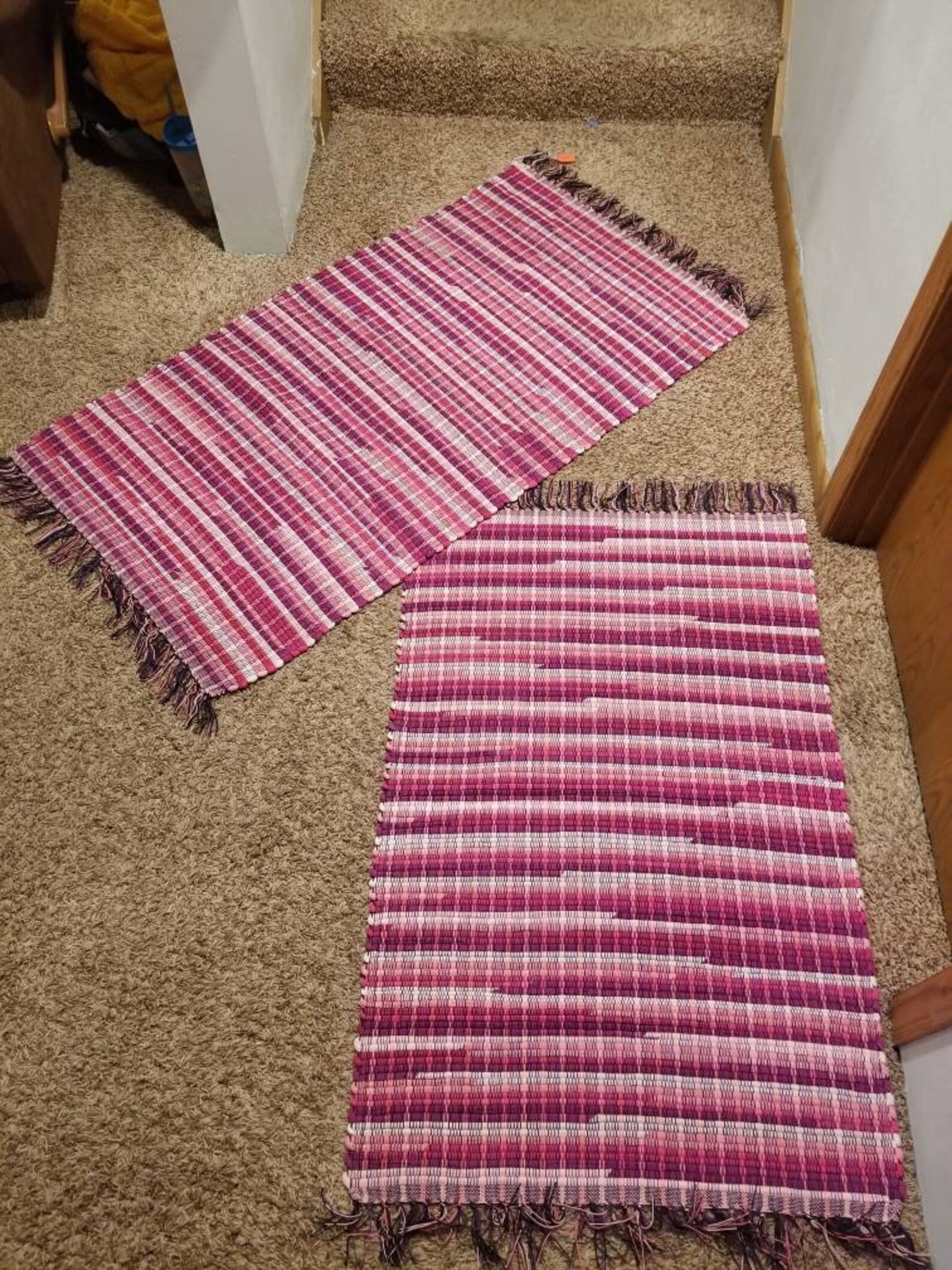 Shades of Pink Rag Rugs Handwoven Rag Rug Etsy