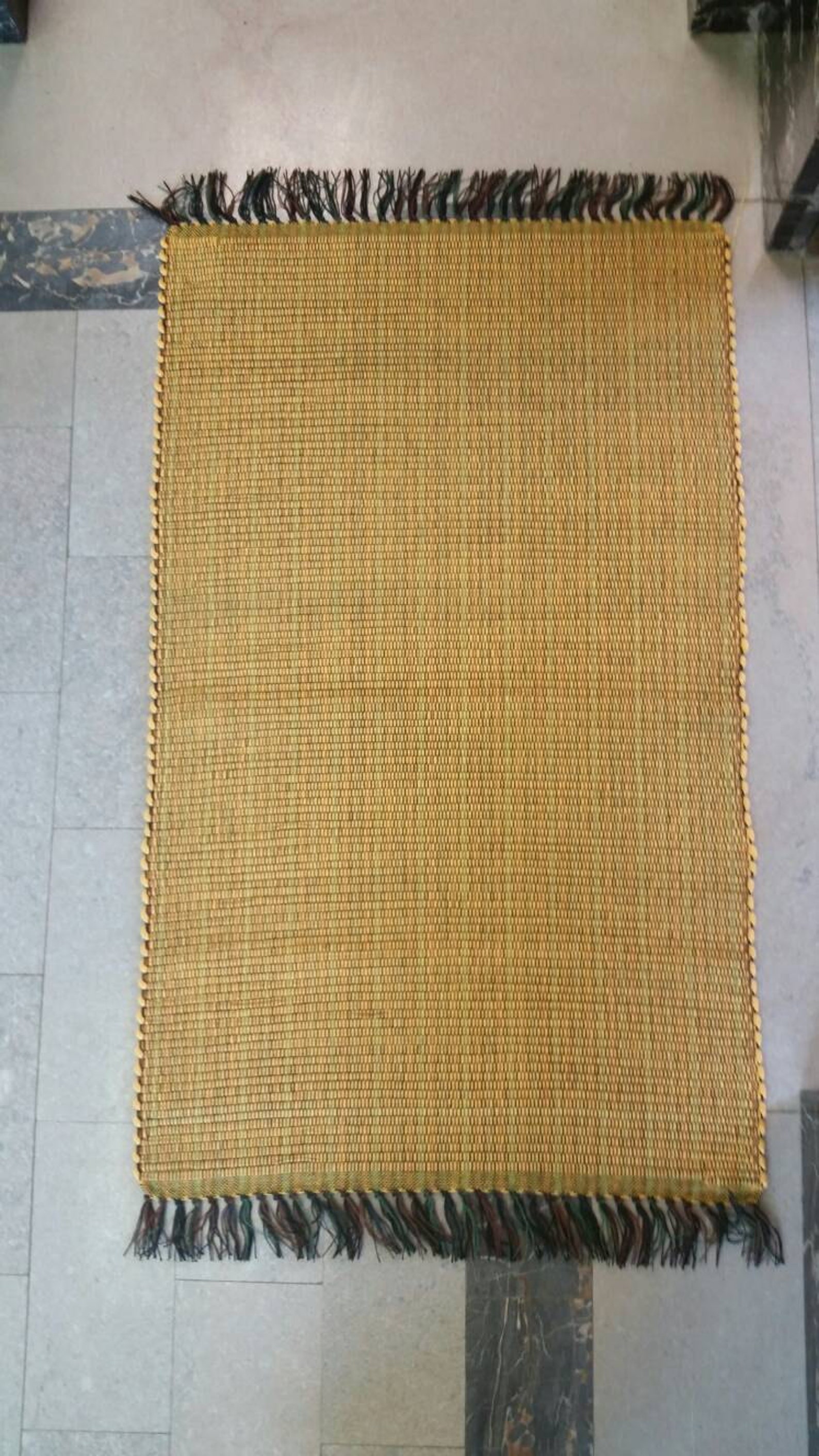 Sunshine Yellow Rag Rug Woven Rag Rug Dorm Rag Rug Home Etsy