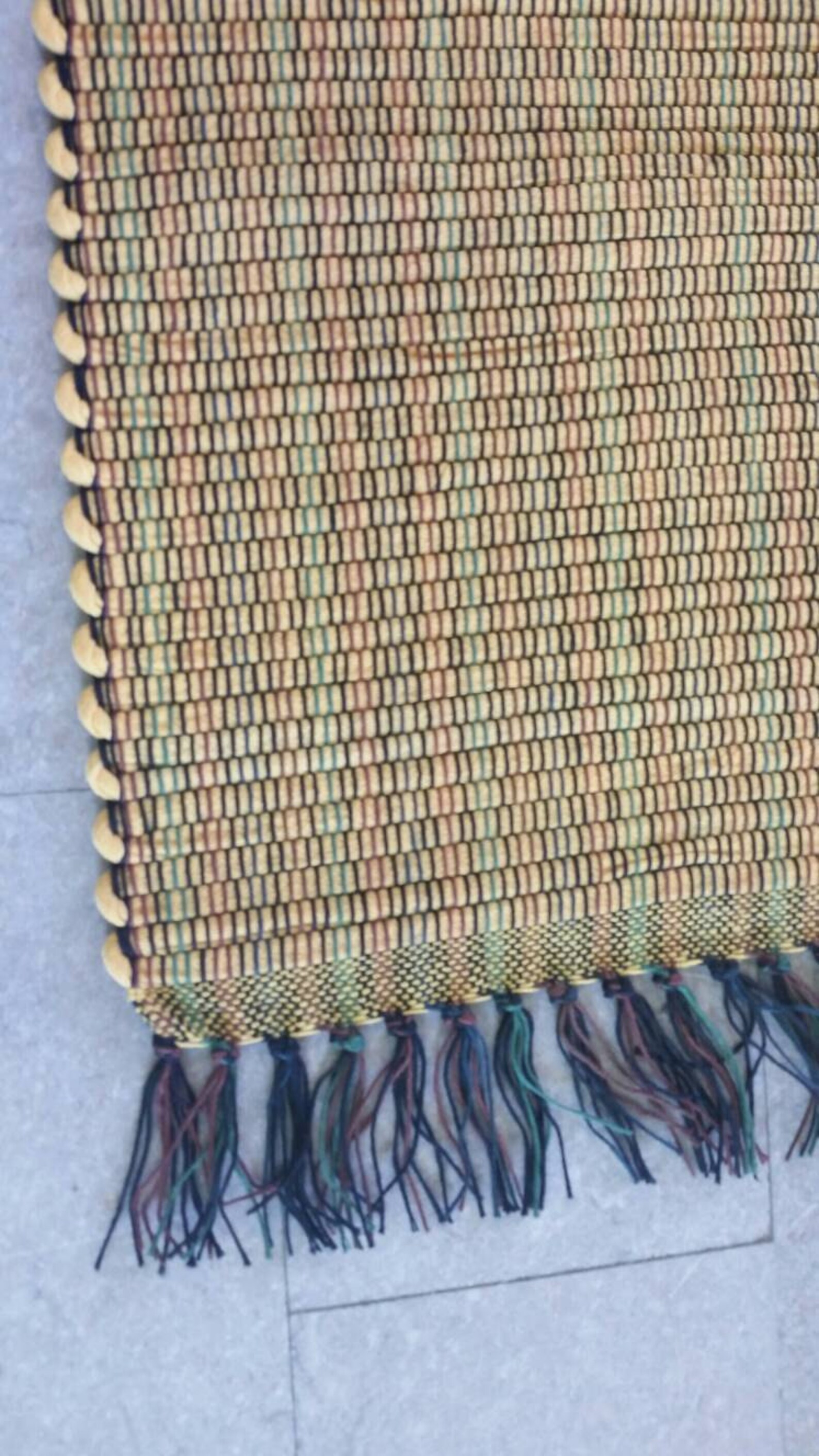 Sunshine Yellow Rag Rug Woven Rag Rug Dorm Rag Rug Home Etsy