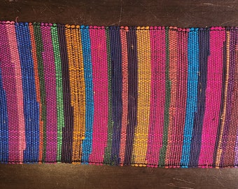 Silk table runner made with recycled saree silk 13x46 inches
