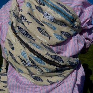 Sac Banane imprimé Sardine