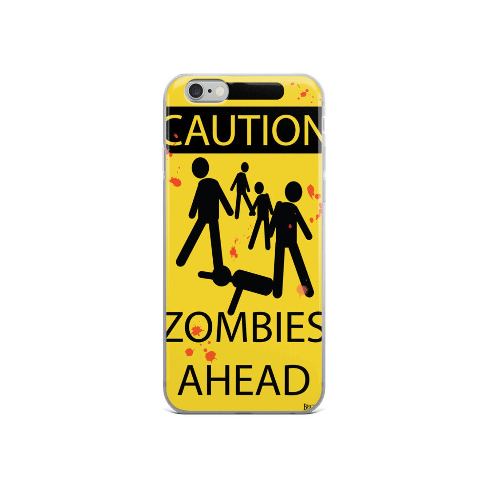 Caution Zombies iPhone Case Various Options Etsy