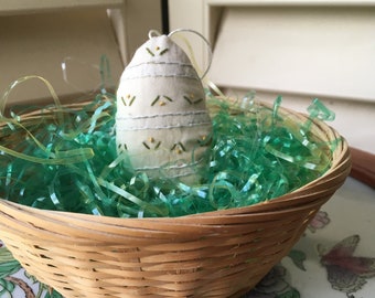 Embroidered Easter Egg - Spring Floral Decoration - Easter Bowl Filler - Room Decor - Easter Ornament - Spring Bowl Filler - Spring Accent