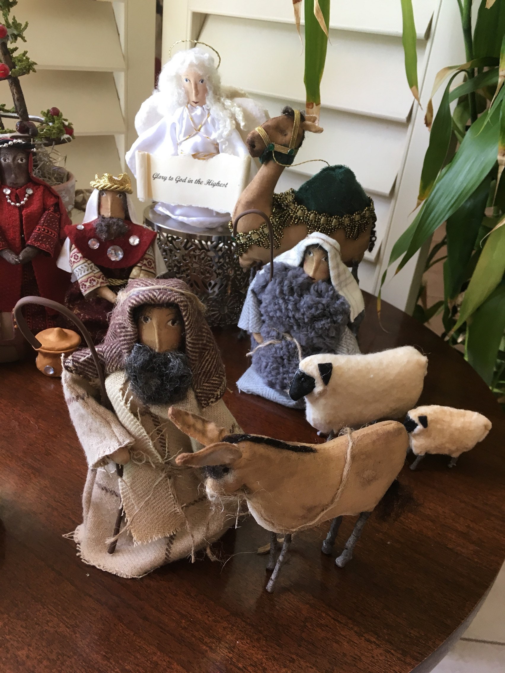 Primative Nativity Primitive Nativity Scene - 15 Piece Set - Complete With Wise Men ...