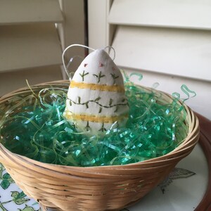 Embroidered Easter Egg Spring Decoration Easter Bowl Filler Easter Room Decor Easter Ornament Spring Bowl Filler Spring Accent image 4