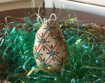 Embroidered Easter Egg - Easter Bowl Filler - Easter Room Decoration - Easter Ornament - Spring Bowl Filler - Spring Accent - Waster Display