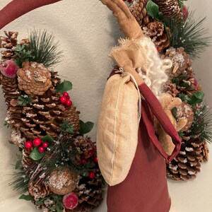 St. Jigs Holiday Display, Whimsical Santa Claus Decoration, Holiday Table Decoration, Christmas Shelf Sitter, Teddy Bear, Holiday Decor image 6