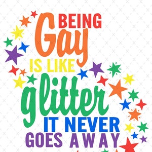 Sein Gay ist wie Glitzer SVG PNG Aufkleber Download Pride