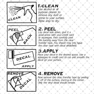 How to apply decal instructions Digital decal instructions Decal Instructions Decal instruction card Full SHEET svg instructions image 1