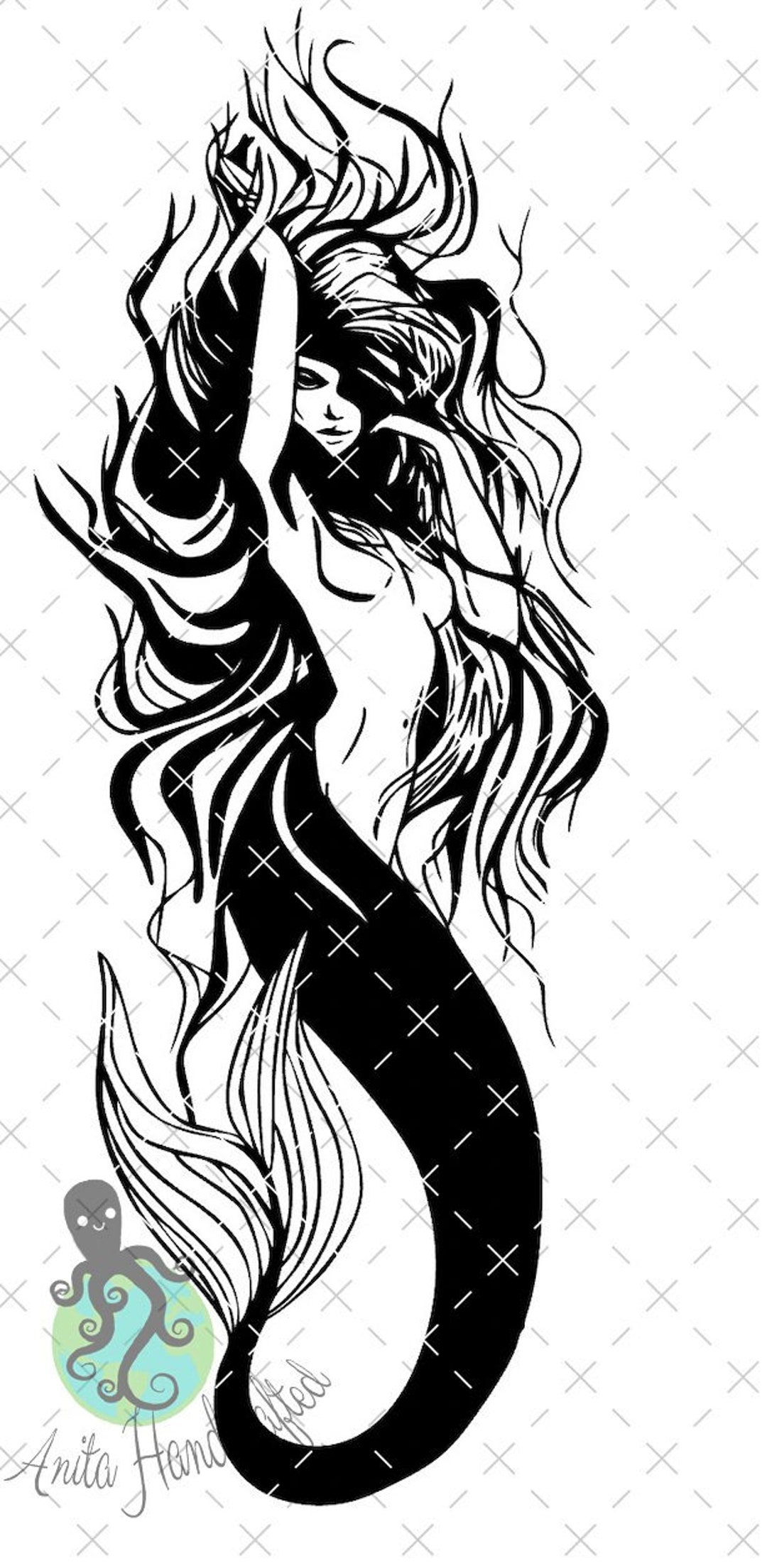 Mermaid Sexy PNG SVG Digital Download Sexy Mermaid Vinyl Memaid Water