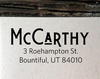 Personalized Address, Custom Address, Return Address Label, McCarthy Return Address Labels,  Wedding Invitation Labels, Custom Address Label