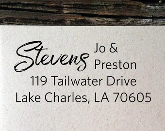 Etiquetas, retorno, Stevens caligrafía remite las etiquetas de la boda, boda personalizada etiquetas, remitente personalizado