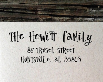 Personalized Labels, Custom Return Address Labels, Hewitt Family Return Address Labels, Wedding Invitation Personalized Labels