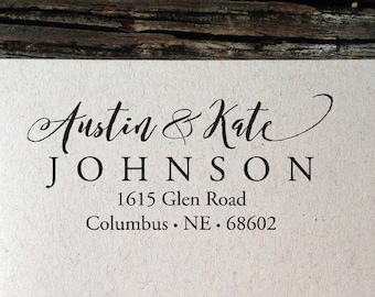 Etiqueta de dirección de devolución, etiquetas de dirección, etiquetas de dirección de devolución de caligrafía de nuevo hogar, etiquetas de dirección de invitación de boda, etiquetas de dirección personalizadas