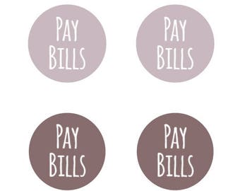 Pay Bills Stickers, Daily Stickers, Reminder Stickers, Planner Stickers, Pay Bill Stickers, Stickers, Bill Due Sticker, Pay Bill Sticker