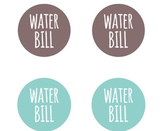 Bill Stickers, Water Bill Stickers, Utility Bill Sticker, Planner Stickers, Water Bill Sticker, Life Planner Sticker, Calendar Sticker,