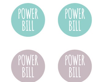 Electric Bill Stickers, Planner Accessories, Planner Stickers, Stickers, Bill Stickers, Bill Due Stickers, Life Planner, Bills, Utilities