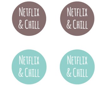 Netflix och chill, Filmklistermärken, Planerarklistermärke, Netflix, Netflix-klistermärke, TV-klistermärken, Filmkväll, Påminnelseklistermärken, Chill