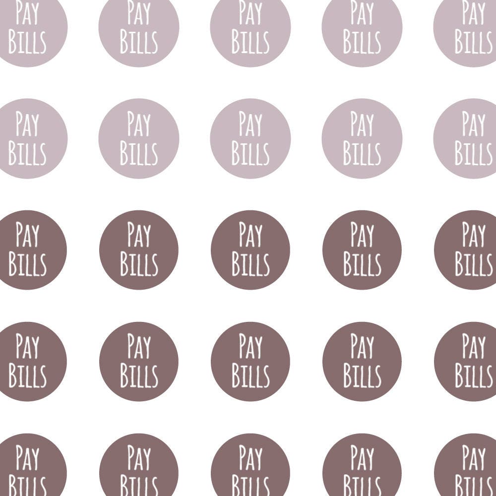 Pay Bills Stickers Daily Stickers Reminder Stickers Planner | Etsy