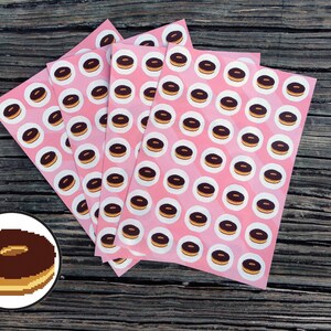 Berliner Aufkleber, Sticker, Leben Kalender, Planer Zubehör, Lebensmittel-Aufkleber, Donut, Aufkleber, Donuts, süße Sticker, Donut-Planer
