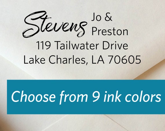 personalized stamp address stamps self inking wedding etsy
